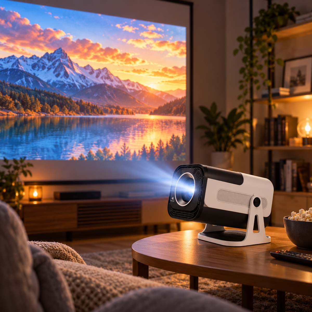 Mini Proyector LED Multimedia JY320 Portátil con Soporte Ajustable