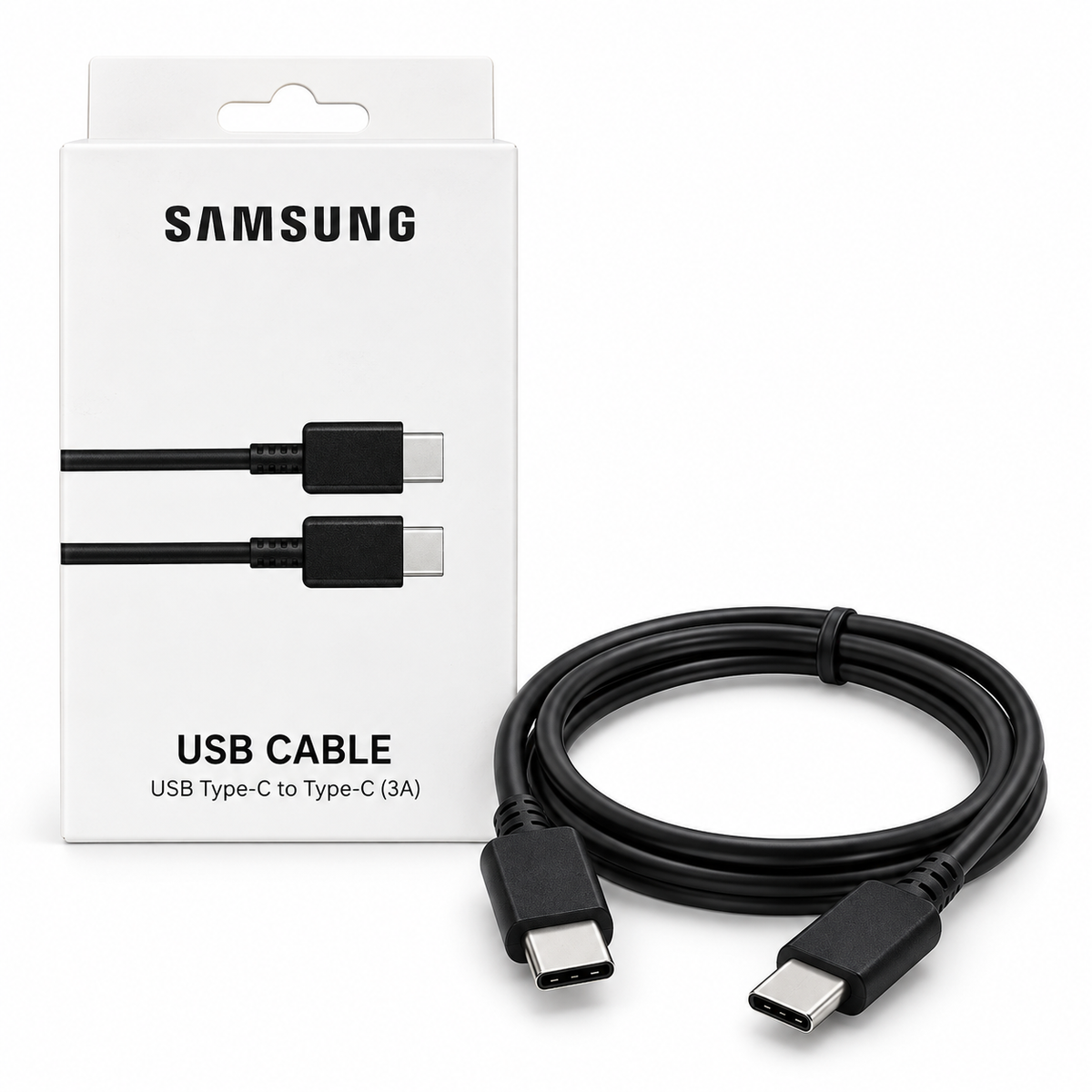 Cable Samsung USB-C a USB-C 3A para Carga Rápida y Transferencia de Datos