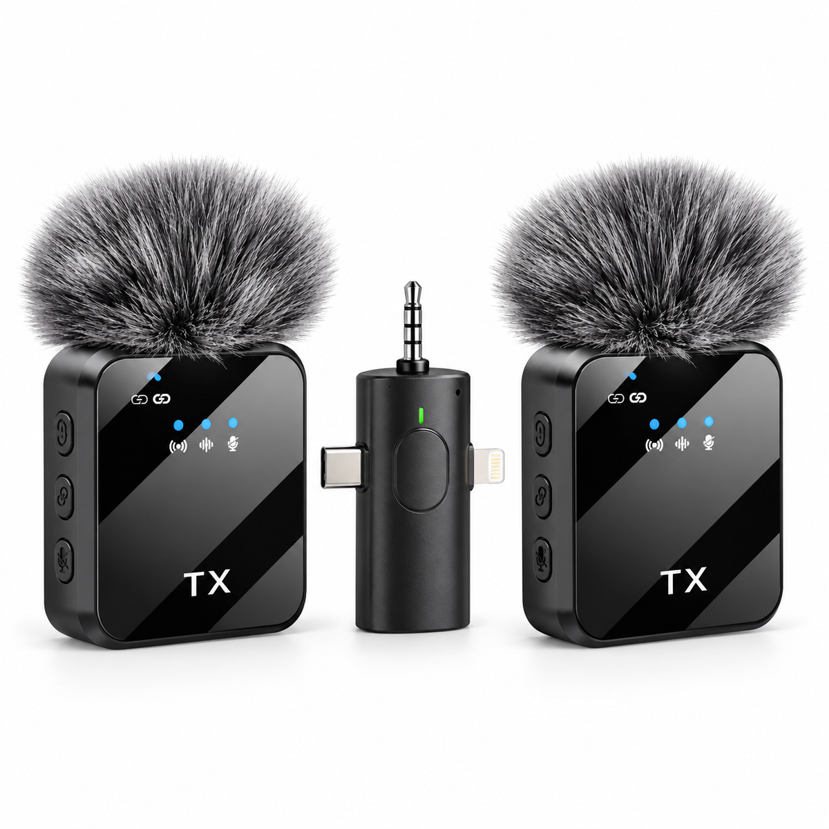 Micrófono Inalámbrico Doble F11-2 para Celular – Kit de 2 Micrófonos para Videos, Entrevistas y Streaming