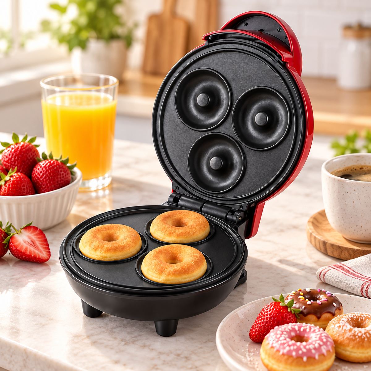 Máquina Mini Donas Eléctrica de 3 Unidades
