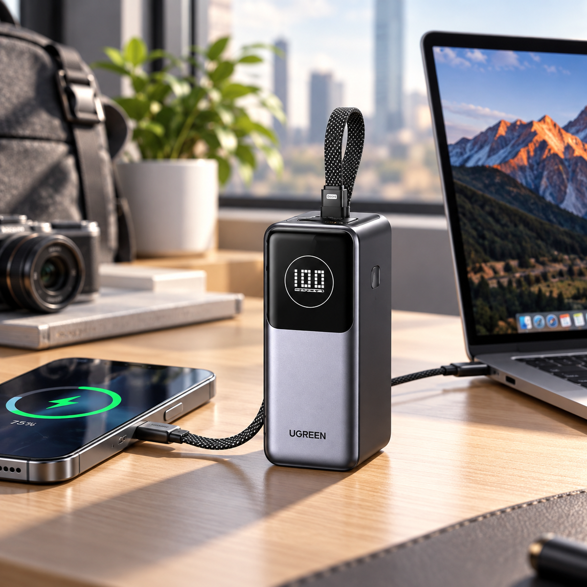 Power Bank UGREEN 20.000 mAh – Carga Rápida hasta 130W