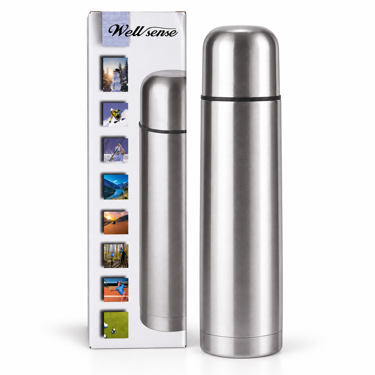 Termo de Acero Inoxidable Well Sense – Botella Térmica Portátil