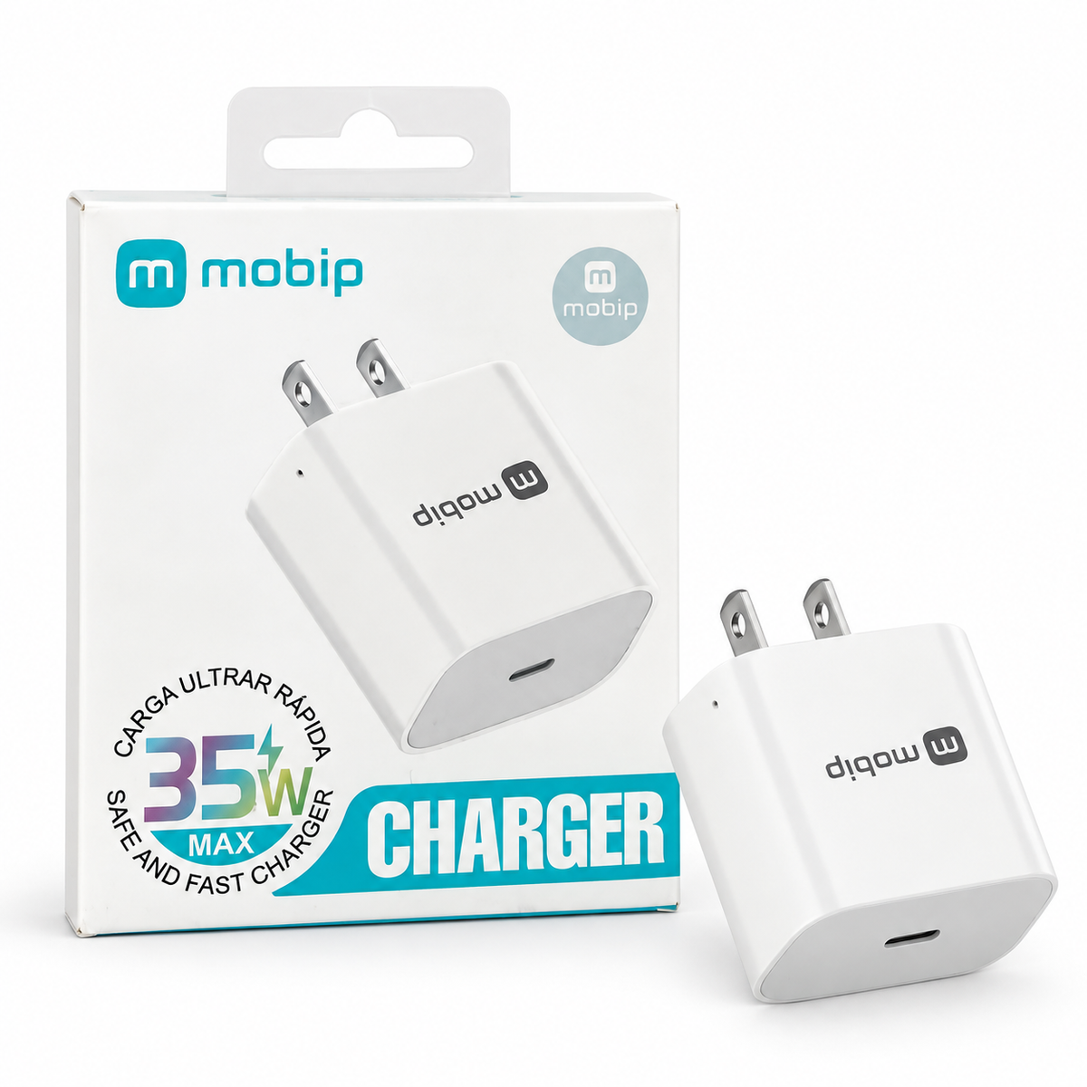 Cargador de Pared Mobip USB-C 35W Carga Rápida