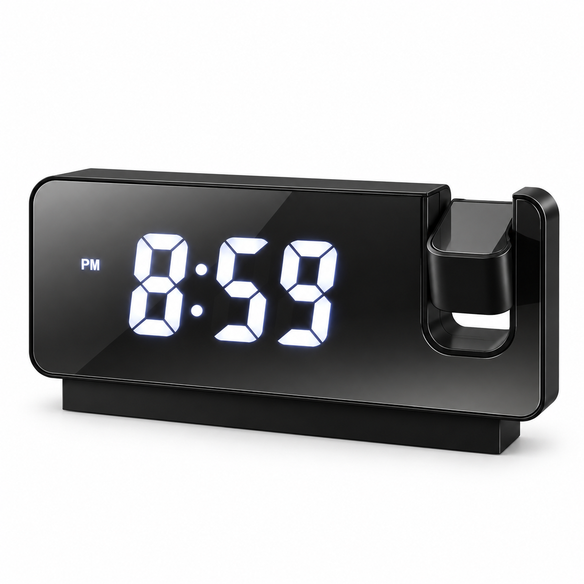Reloj Despertador Digital LED S282A con Proyección de Hora y Temperatura