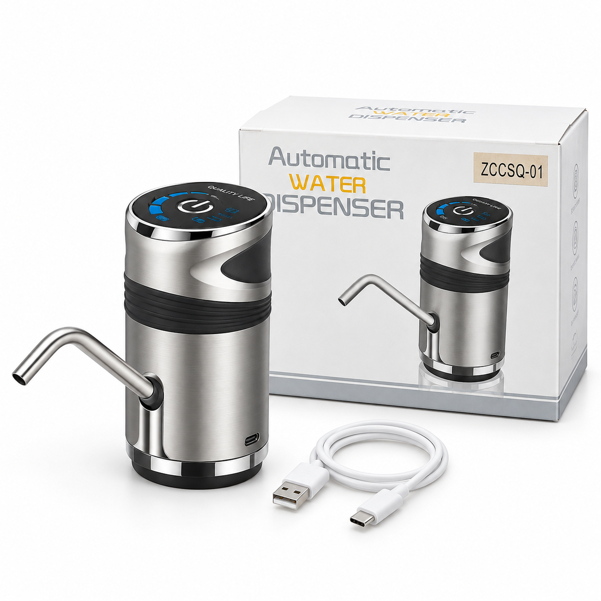 Dispensador de Agua Eléctrico Automático para Botellón ZCCSQ-01 Recargable
