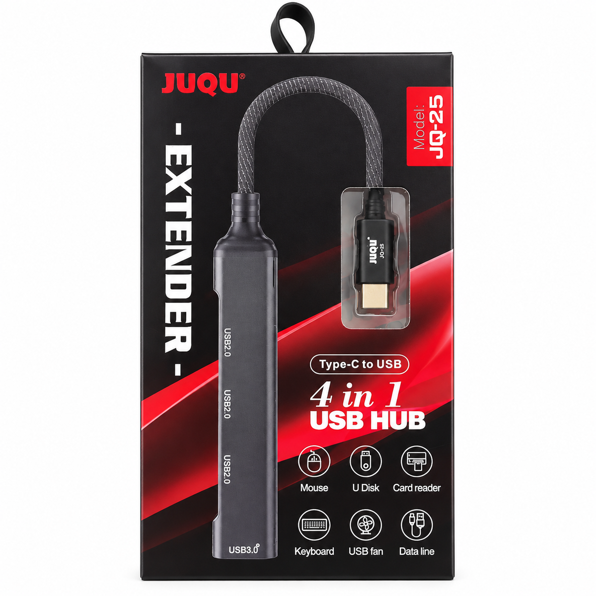 Adaptador Multipuerto 4 en 1 con USB 3.0 y USB 2.0