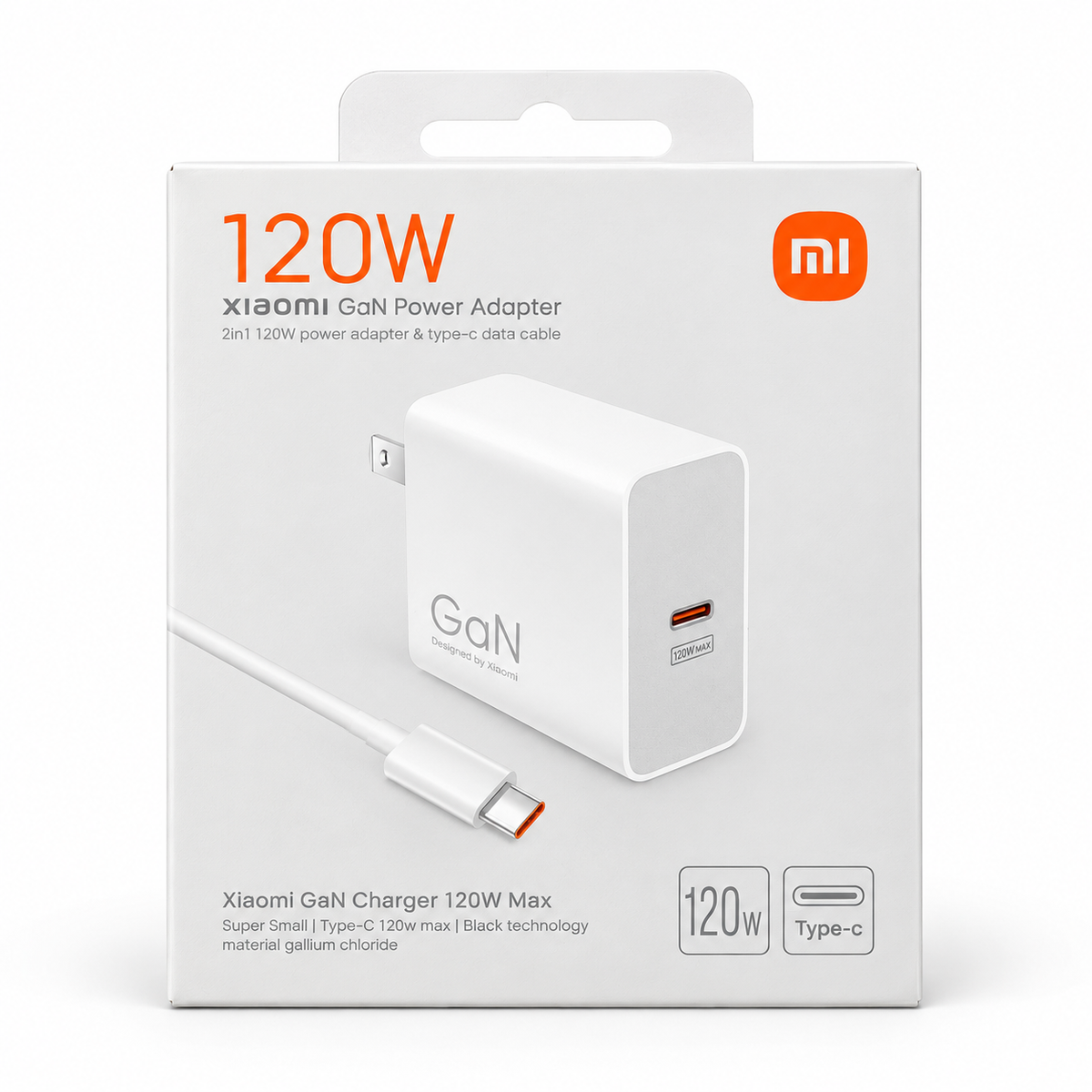 Cargador Rápido GaN Xiaomi 120W con Cable USB-C