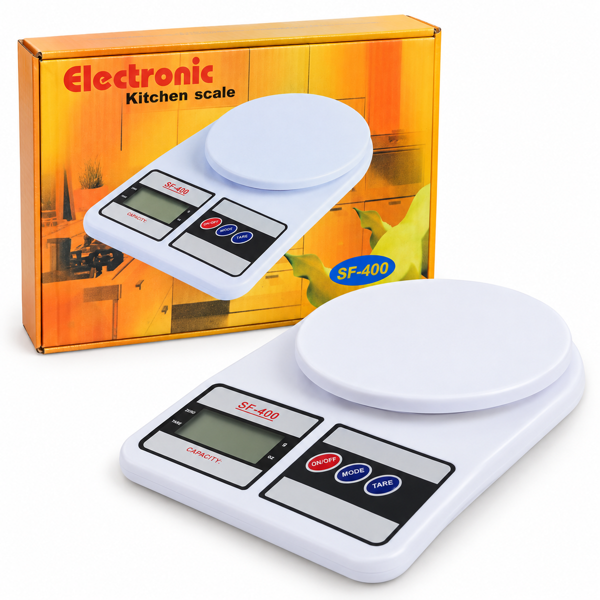 Gramera Digital de Cocina SF-400 con Pantalla LCD y Función Tara