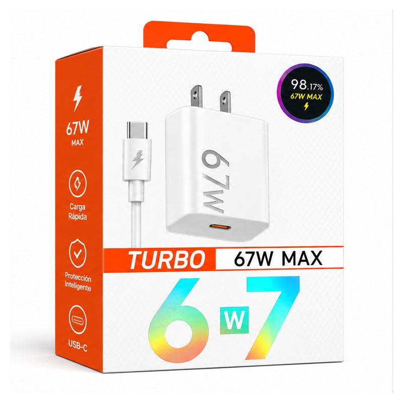 Cargador Rápido Turbo Charge 67W NJ-106 para Celular
