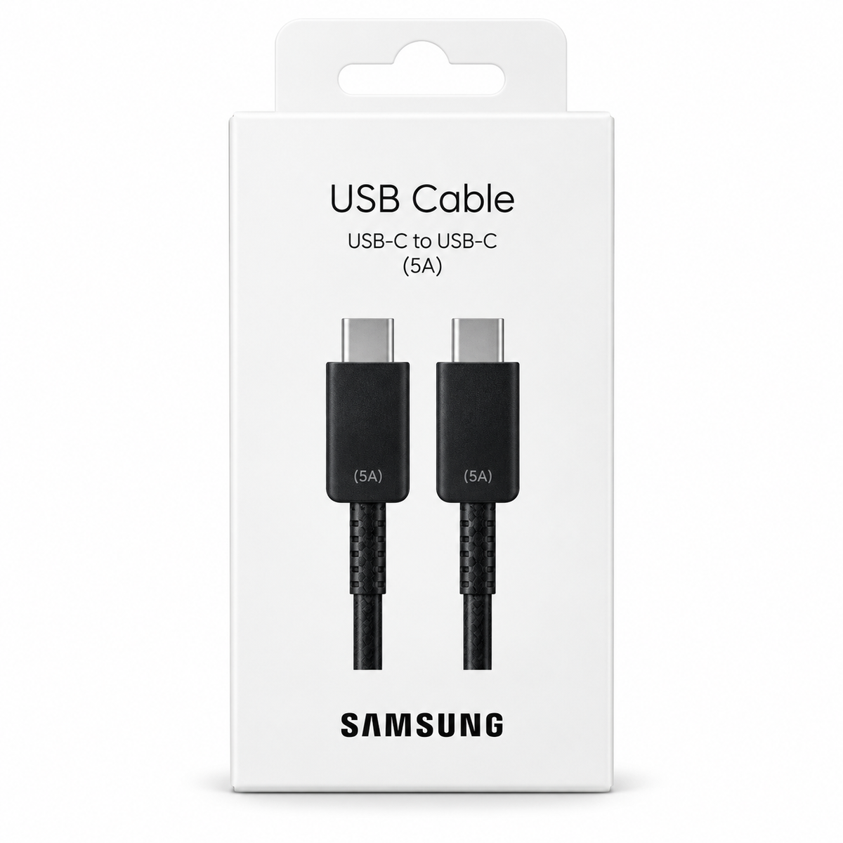 Cable USB-C a USB-C Samsung 5 A para Carga Rápida y Transferencia de Datos