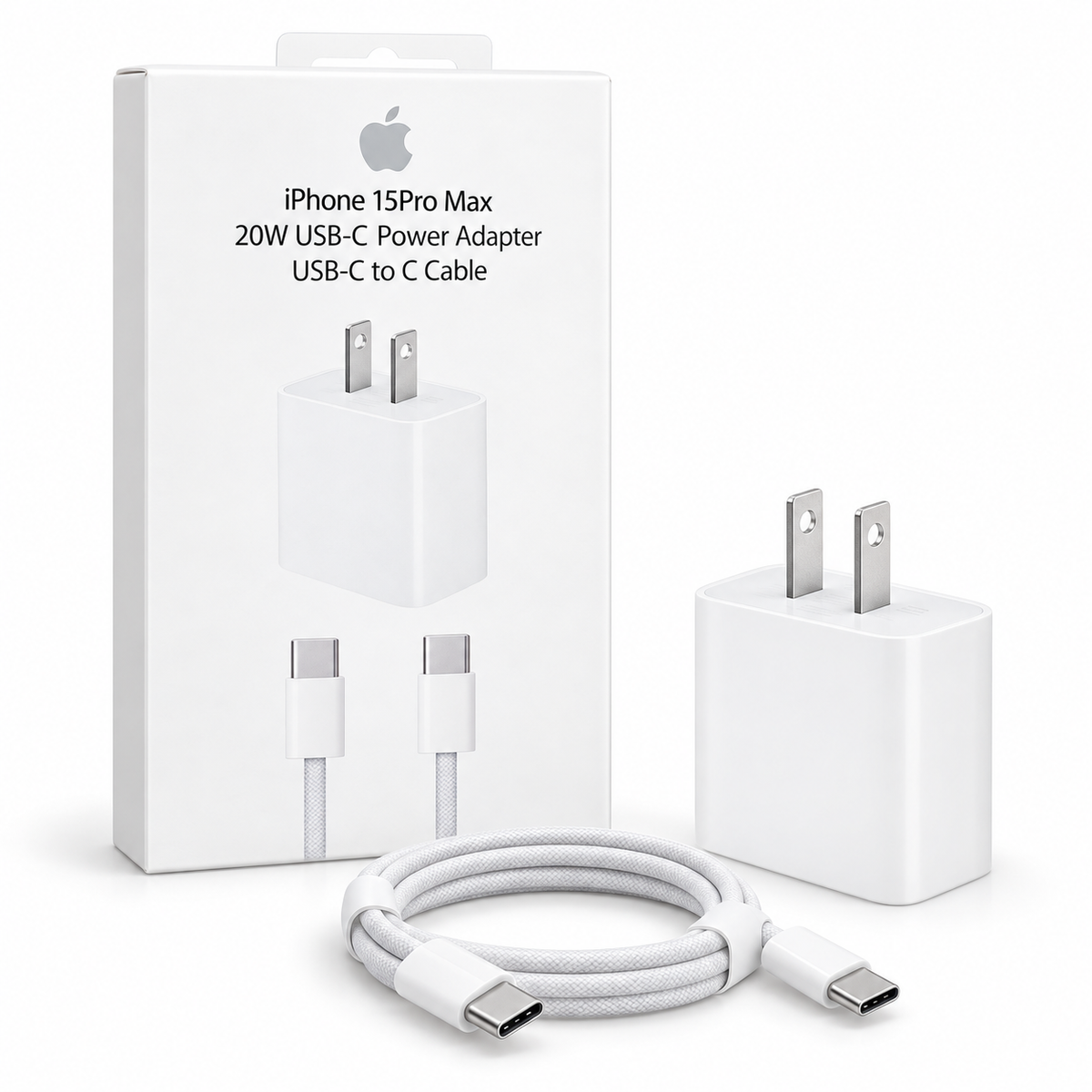 Cargador para iPhone 15 Pro Max 20W USB-C con Cable USB-C a USB-C