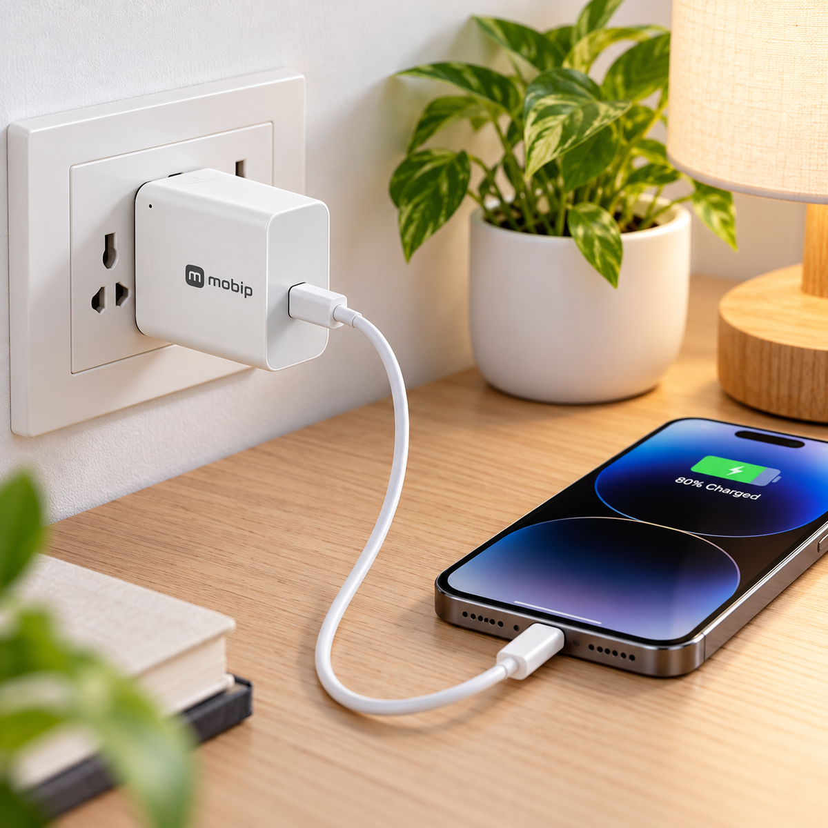 Cargador de Pared Mobip USB-C 35W Carga Rápida