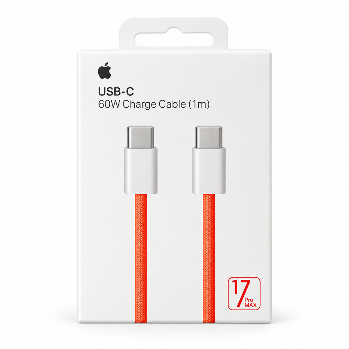 Cable Naranja para iPhone USB-C a USB-C de 60W 1 Metro