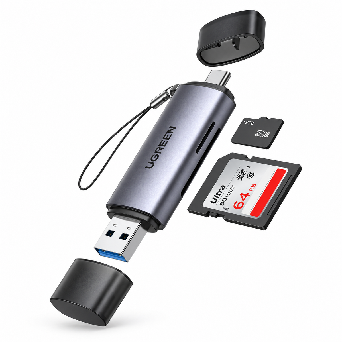 Lector de Tarjetas UGREEN USB-C y USB-A – Adaptador de Memorias para Computador y Celular