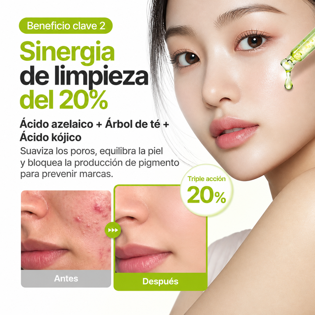 PURITO SEOUL Azelaic Acid 10 Kojic Tea Tree Serum 30 ml – Sérum Facial Clarificante con Ácido Azelaico